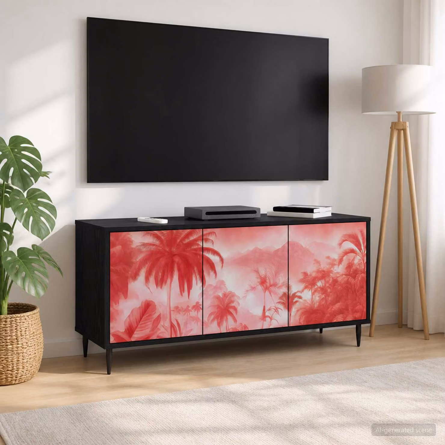 Mobile TV vidaXL AACHEN in Rovere Nero, L 102 cm x P 33 cm x H 51 cm