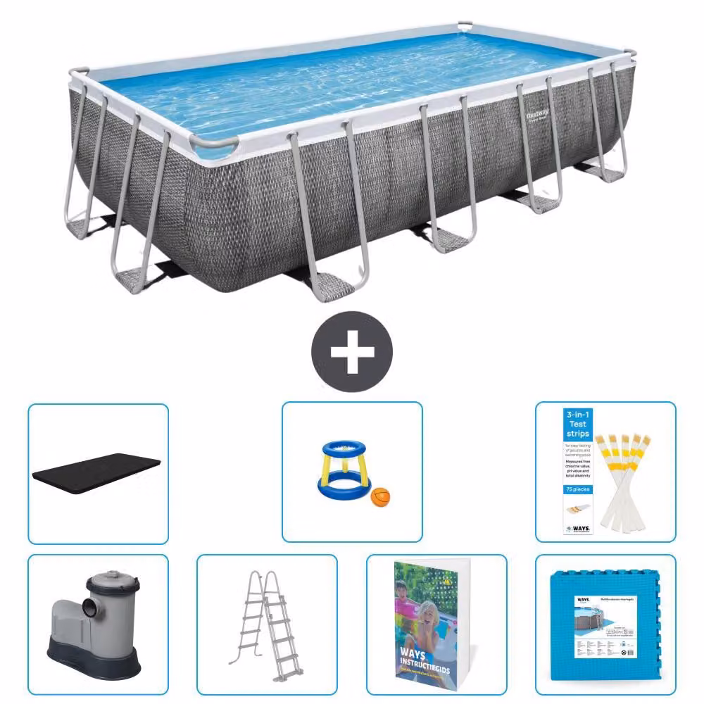 Bestway Power Steel, piscina rettangolare - 549x274x122 cm - 6 pezzi, modello S570