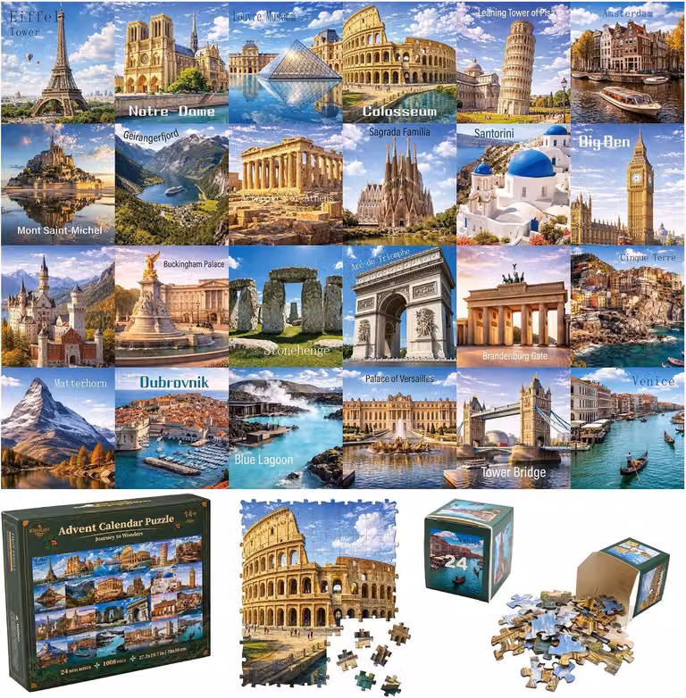 Calendario dell'Avvento 2026 - Puzzle per adulti - 1008 pezzi