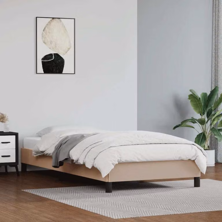 The Living Store rete Cappuccino marrone 100x200 cm in Pelle finta