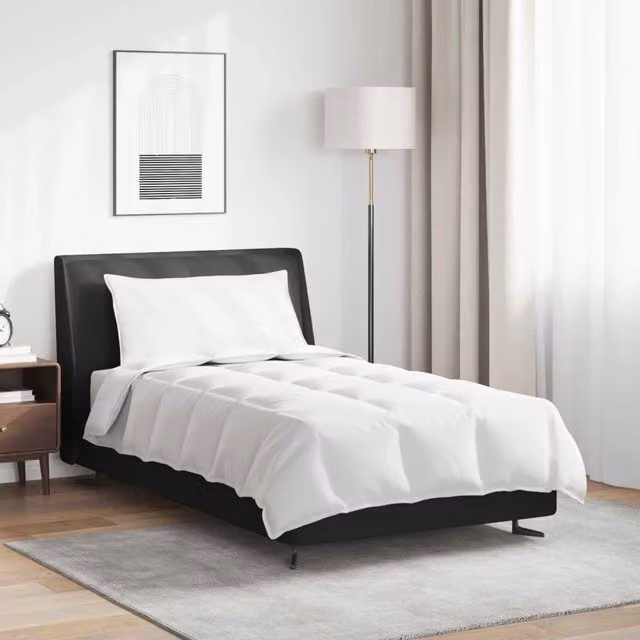 Set Duvet 2-in-1 e 2 Cuscini vidaXL in Piuma d'Anatra Bianco Traspirante per Adulti – 1