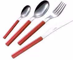 Set di posate You&Me SKY da 24 pezzi in acciaio inox 18/0 rosso lucido