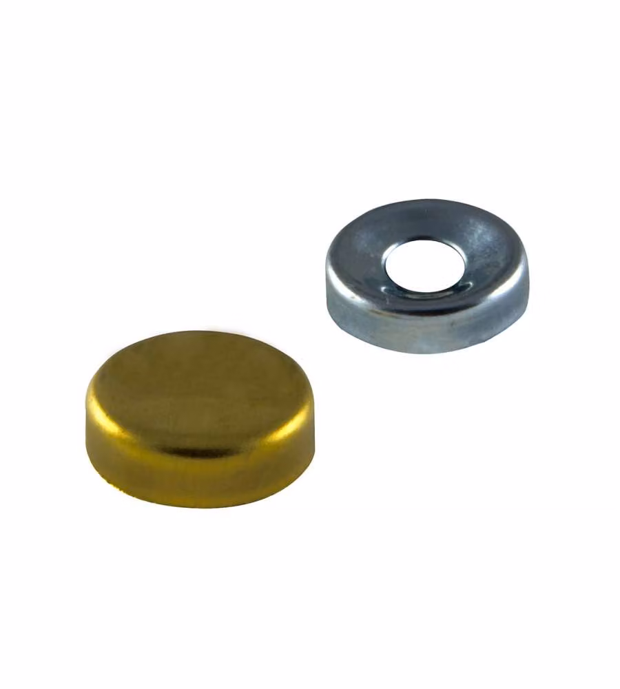 Borchie coprivite bombate in ottone lucido 16 mm