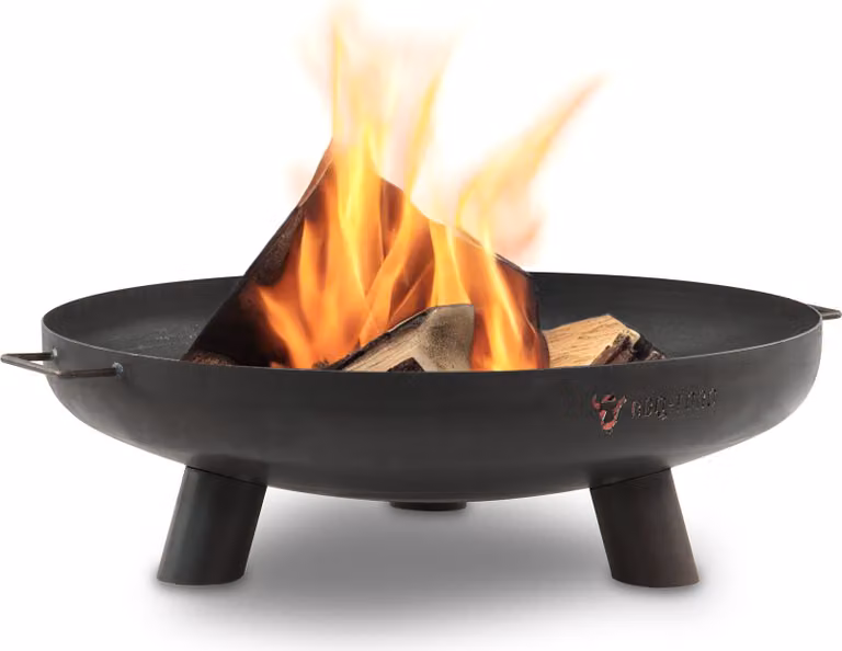 BBQ-Toro, ciotola per fuoco Ø 70 cm, nero, treppiede da esterno per giardino e terrazza