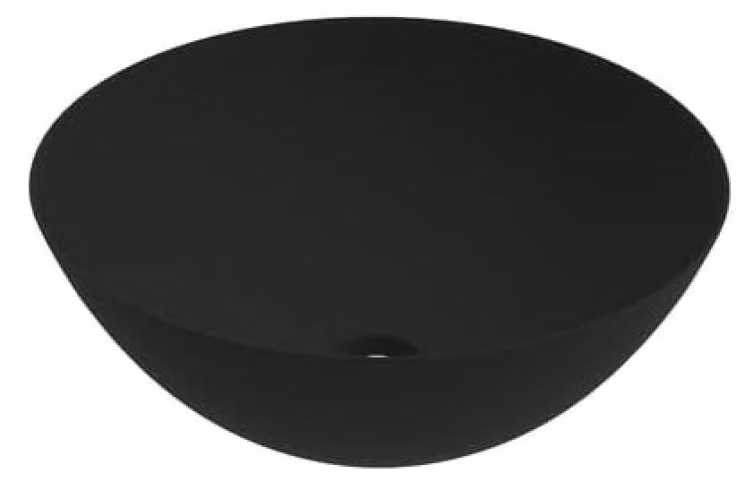 Lavabo da appoggio in Vetroceramica, forma rotonda, 45x45x19 cm, colore bianco