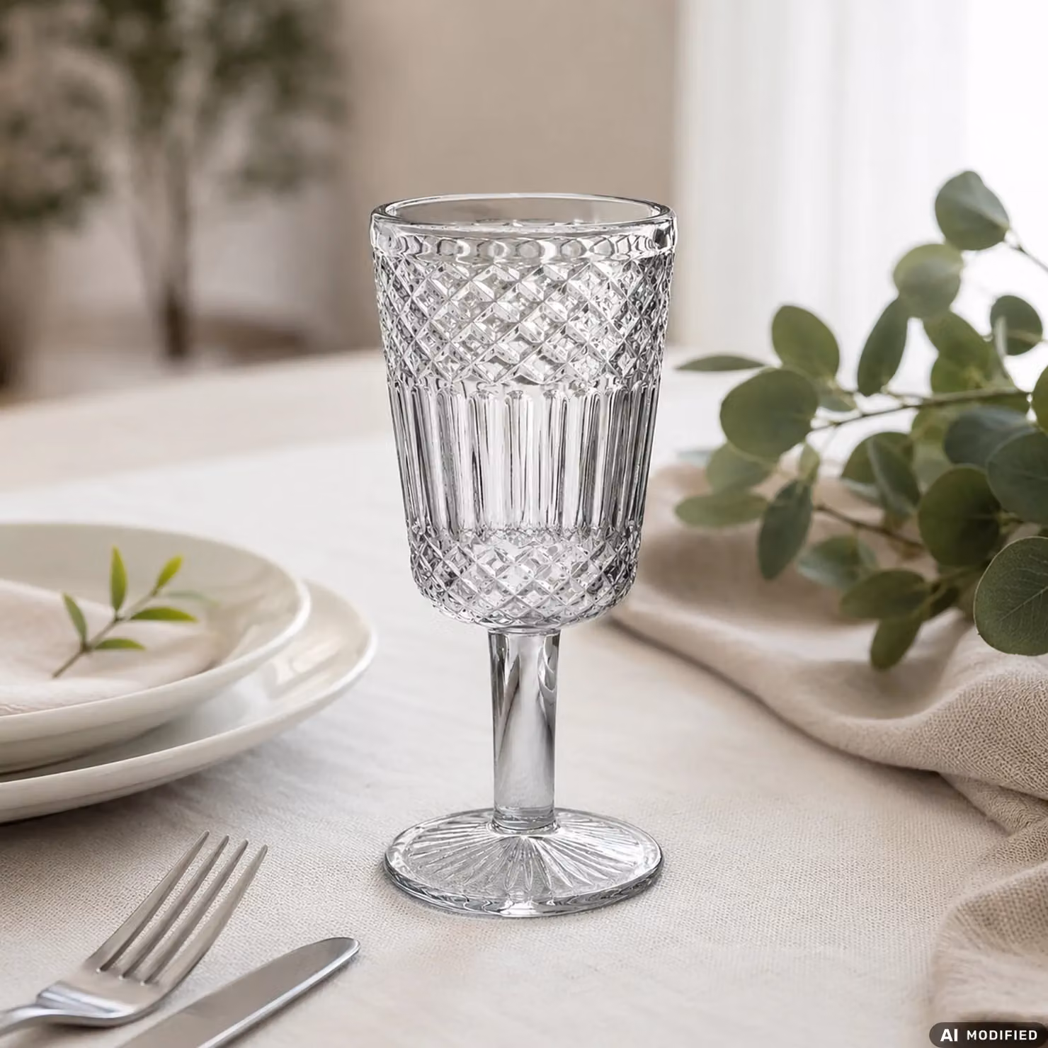 Set di 6 calici da vino Imperial Grey di GUSTO CASA in vetro trasparente, capacità 300 ml – 2