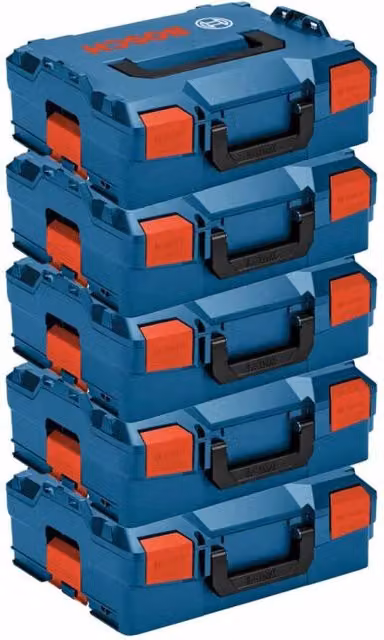 Pack di 5 Valigette impilabili Bosch L-Boxx 136 Blu