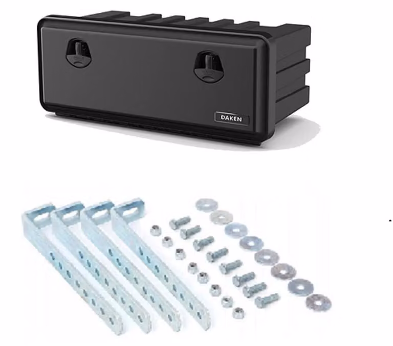 Contenitore di stoccaggio per camion, dimensioni 900x367x300 mm, con supporto verticale