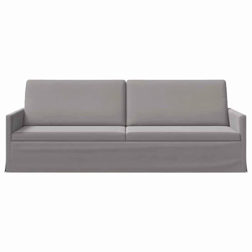 Divano a 3 posti moderno vidaXL in velluto grigio L: 220 cm, P: 81 cm, H: 82 cm – 2