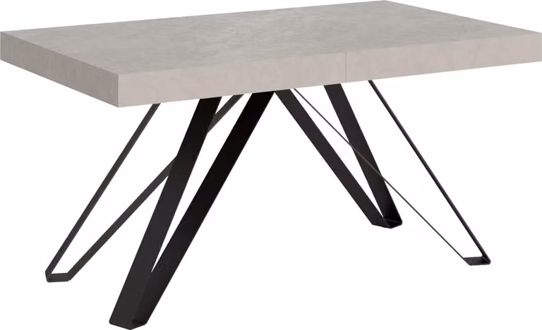 ITYHOME - Tavolo allungabile 160/264x90 cm Terium cashmere gambe antracite