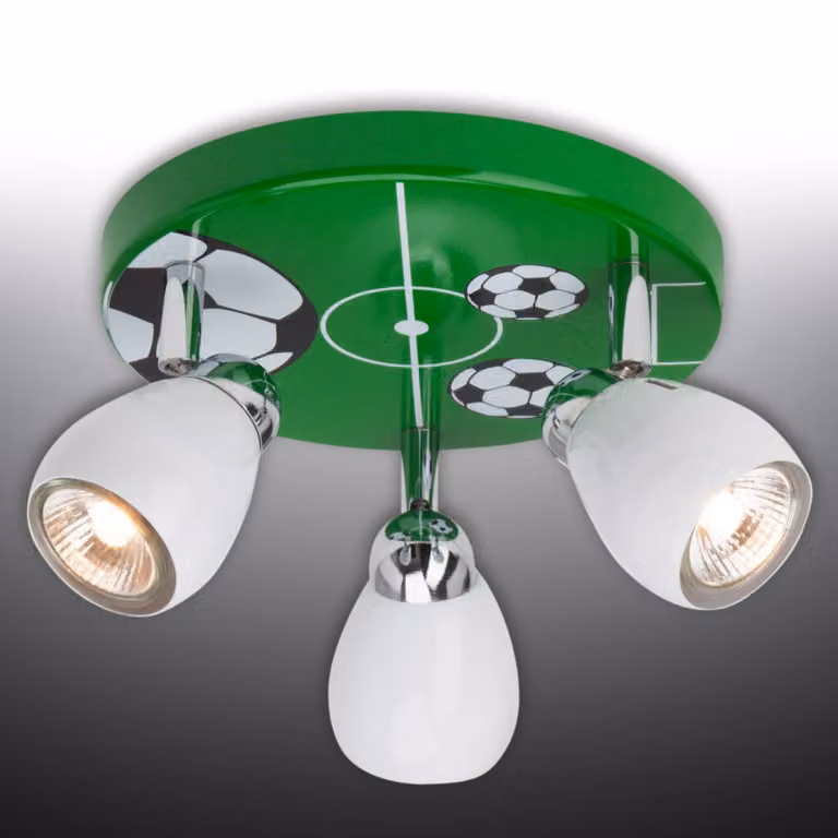 Brilliant Plafoniera SOCCER, Verde, Cameretta, Metallo, Plafoniera