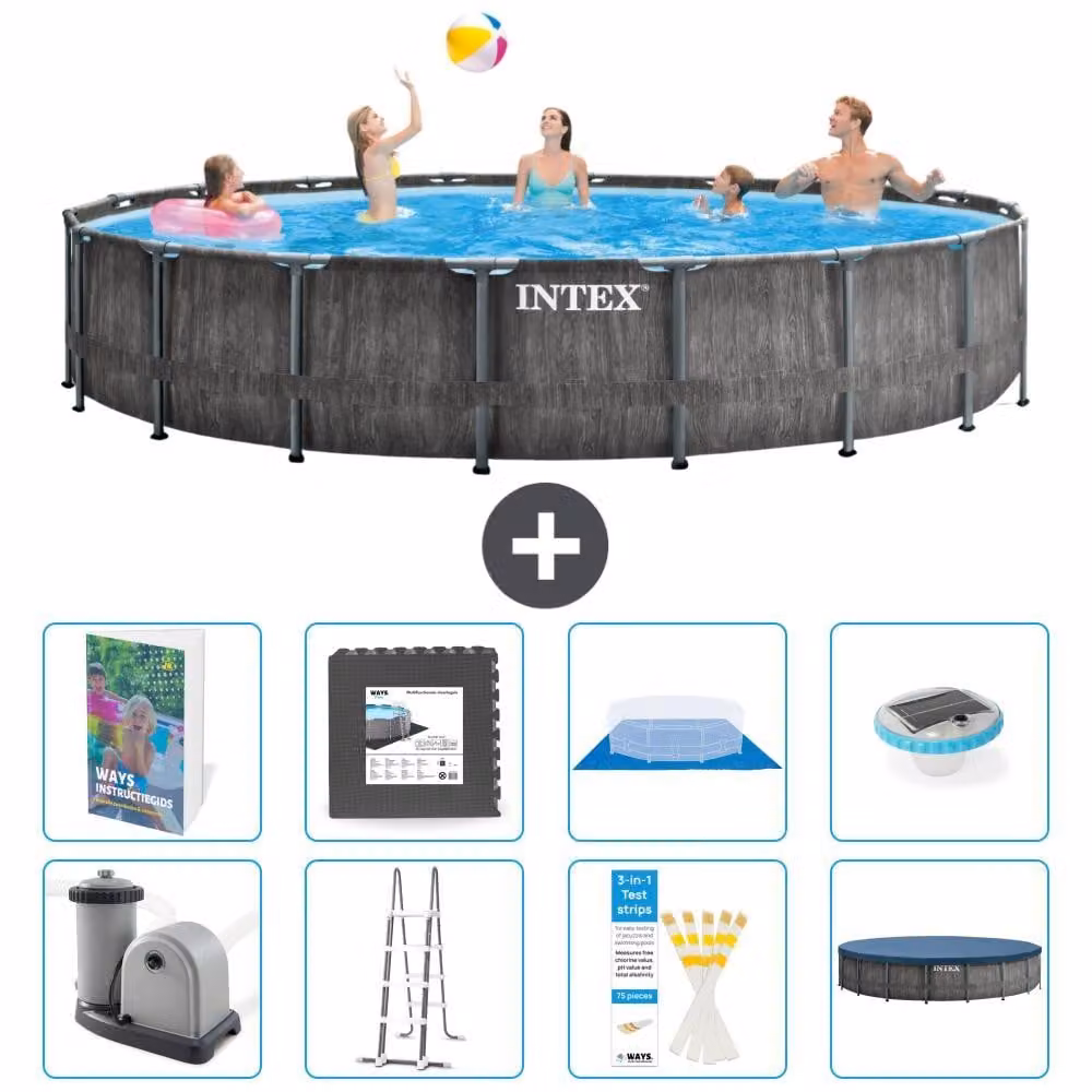 Struttura per piscina a forma di prisma - 549x122 cm - composta da 7 elementi - modello S608