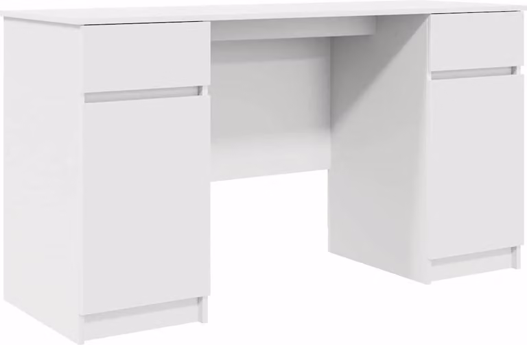 Scrivania con porta Bianco 140 x 49 x 76 cm Legno multistrato