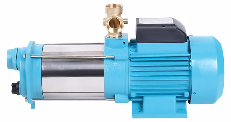 Pompe centrifughe, portata di 4000 litri/ora, pressione di 9,8 bar, alimentazione 220-230 V, colore blu