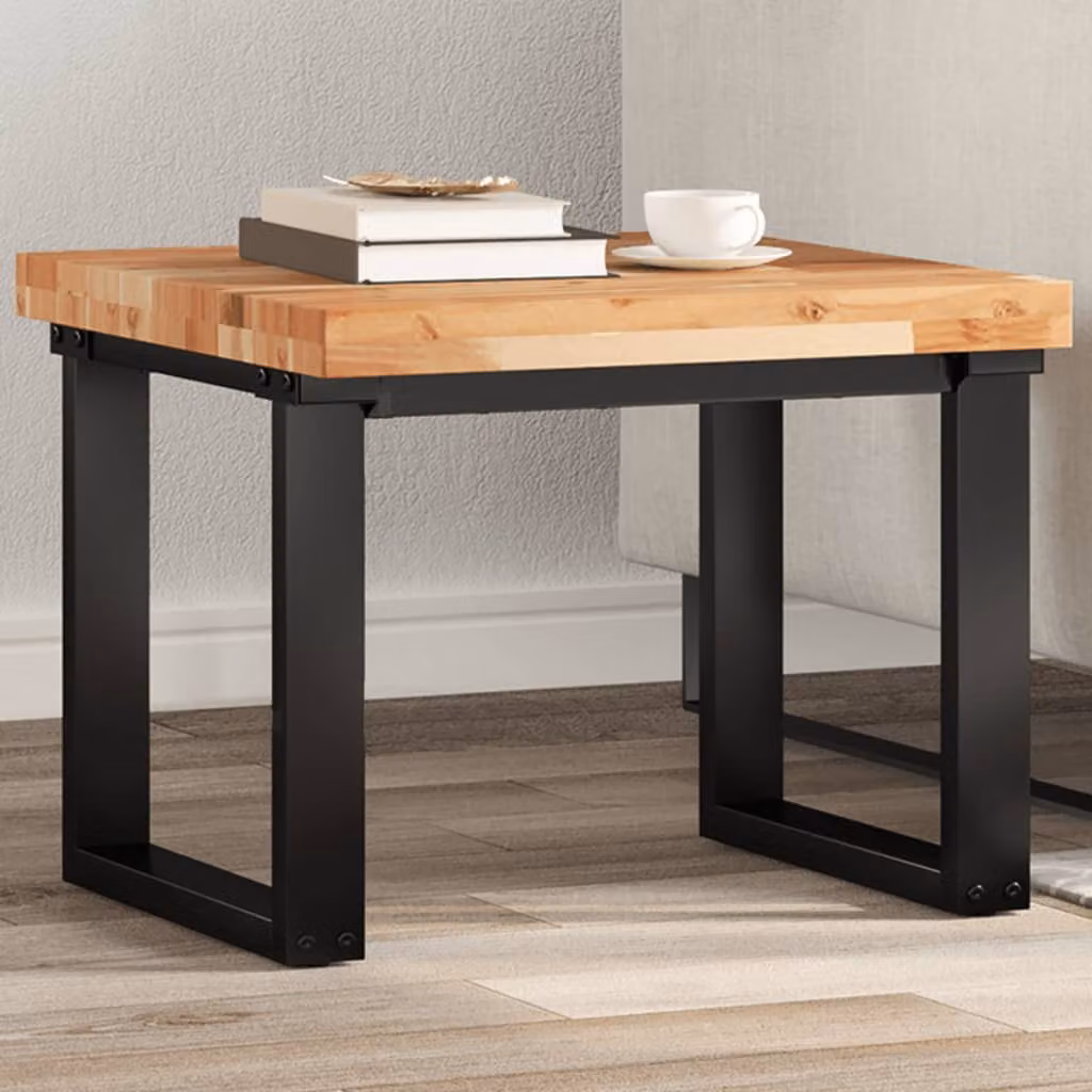 vidaXL Piano Tavolo Quadrato in Legno di Acacia Oliato Marrone L: 50 cm, P: 50 cm, H: 4 cm