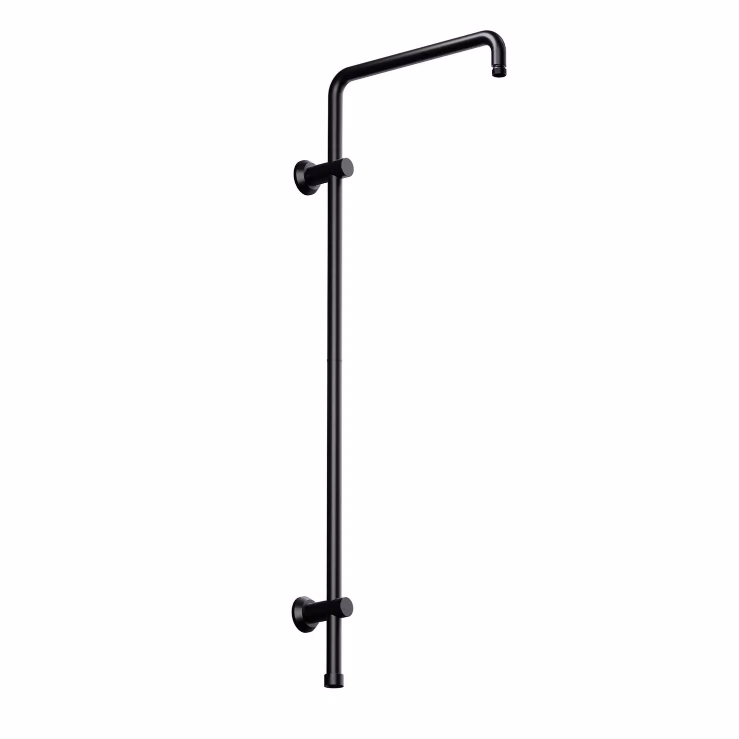 JOHO Asta doccia in acciaio inox con fissaggio a parete variabile, asta a muro per doccia a pioggia colonna doccia con lunghezza fissa 92cm nero