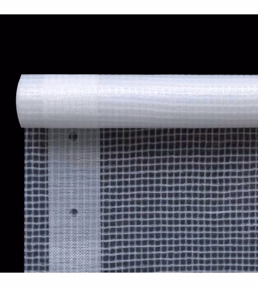 Telone Leno vidaXL in plastica bianco 1,5 x 10 m – 2