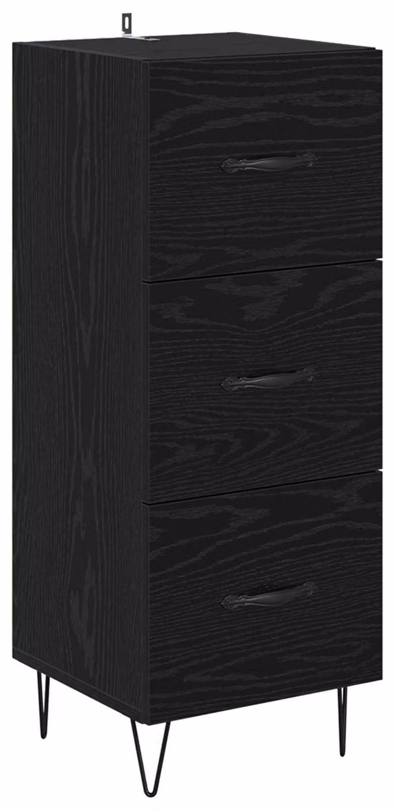 Credenza Rovere nero 34 x 34.5 x 90 cm Legno multistrato