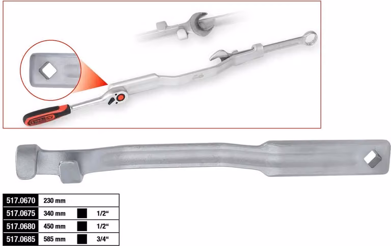 KS-Tools 517.0675 Prolunga per chiave, 340 mm