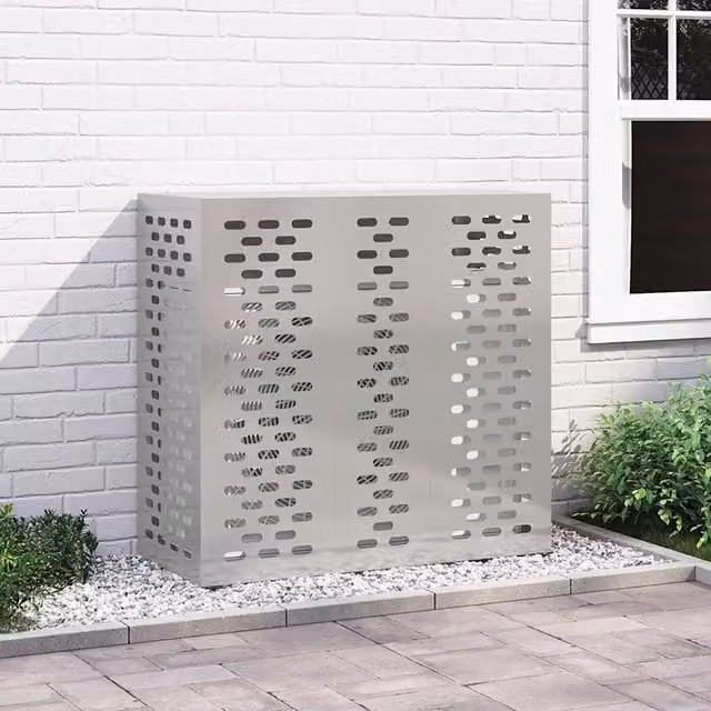 Copertura per condizionatore d'aria Argento 110 x 50 x 105 cm 865915