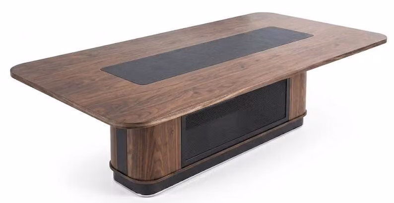 Scrivania da ufficio di design Braun-Schwarzer, per studio, in legno