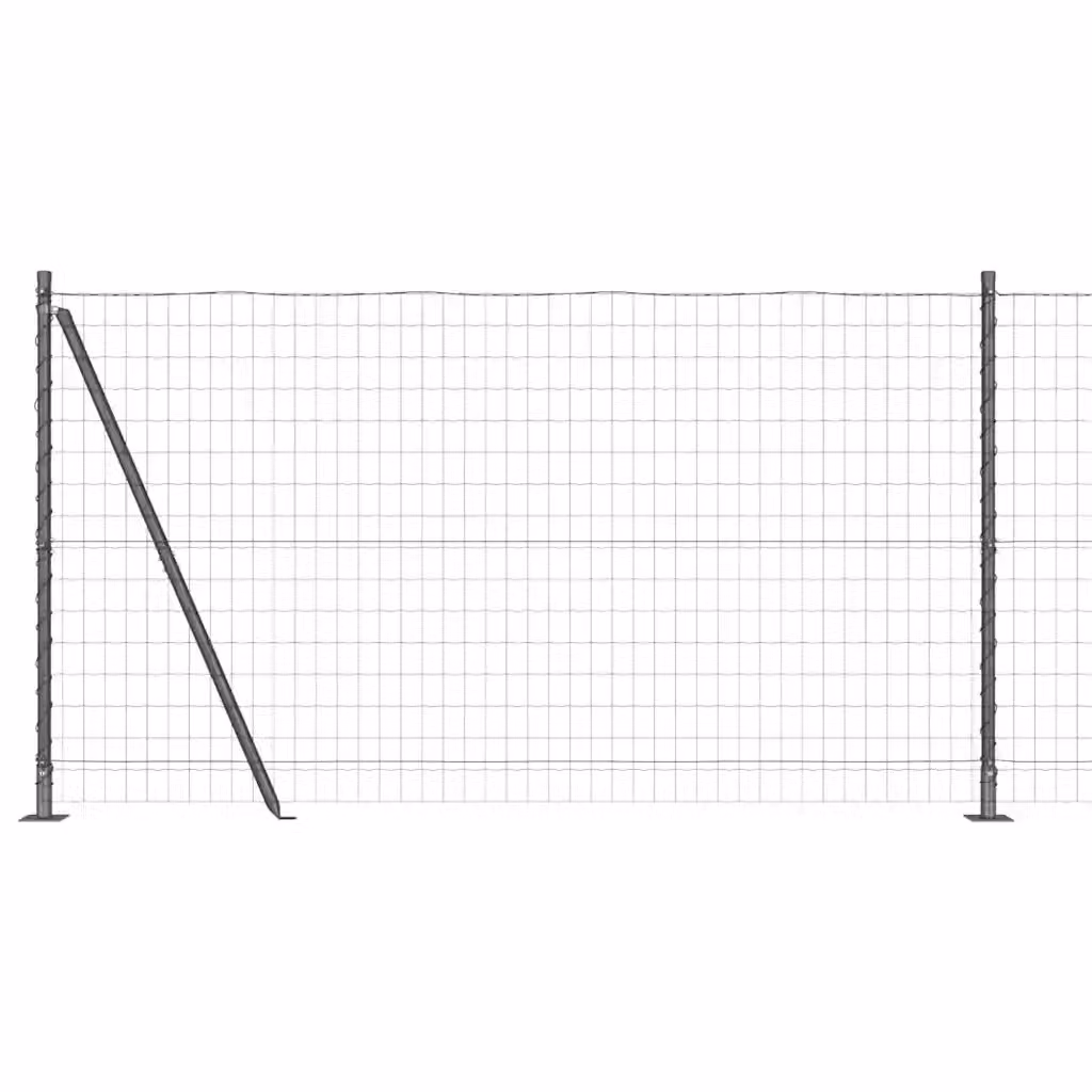 Recinzione Euro vidaXL in acciaio rivestito in PVC grigia con base per installazione interrata L: 12 m, H: 1,2 m, P: 0,27 m – 2