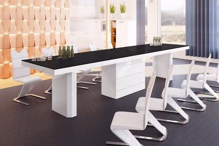 Tavolo da pranzo di design HE-444 XXL allungabile da 160 a 412 cm