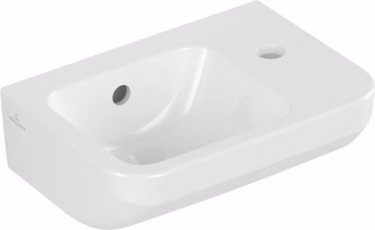 Villeroy & Boch Architectura lave-mains, rectangulaire, trou pour robinetterie à droite, avec trop-plein, 360x260mm, 43733601, 43733601