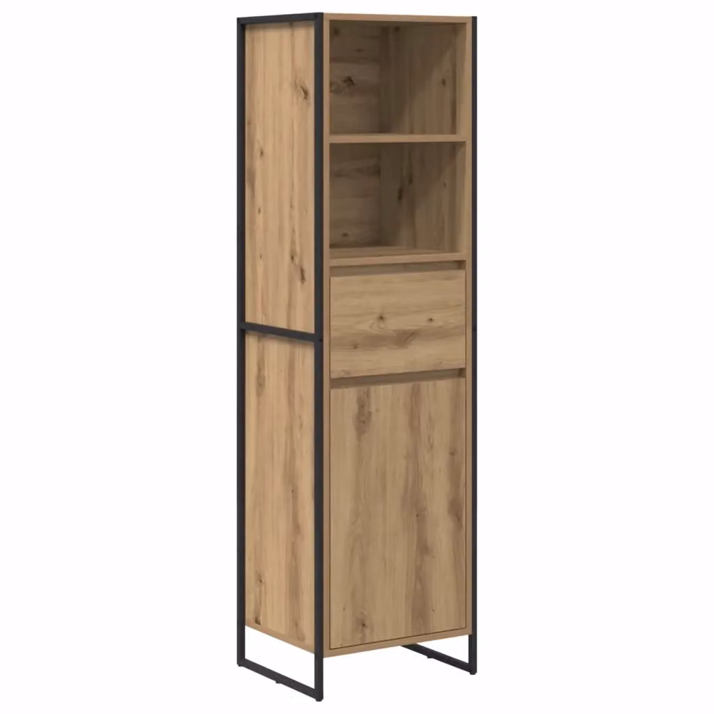 Armadio per Libri in Stile Industrial vidaXL in Legno e Metallo, Colore Marrone, L/P/H: 43 x 36 x 150.5 cm – 2