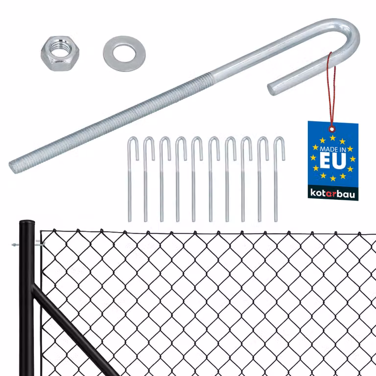 KOTARBAU® 10 Pezzi Tendifilo per Recinzione M6 Tenditore Filo Tendicavo per Filo Acciaio Tendifilo Aperto Gancio a Vite con Dado e Rondella Argento