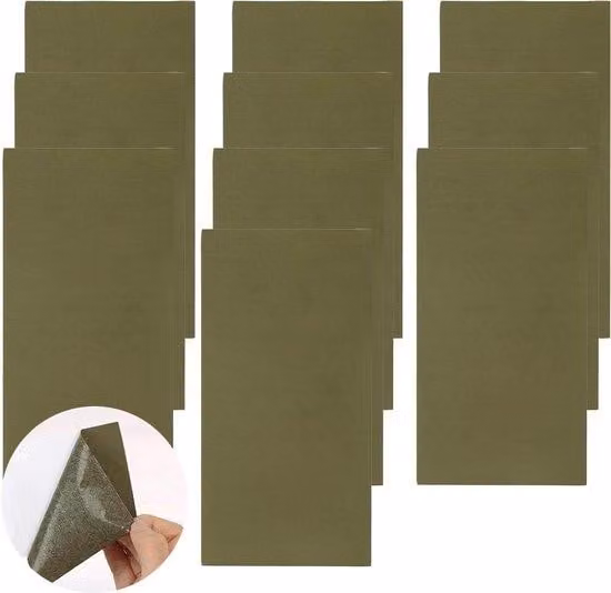 Nastro adesivo per riparazioni da tenda - Toppe di riparazione per tende e gommoni - Kit di riparazione per tende in tela, zaini, giacche impermeabili, piumini e ombrelli - 10 fogli