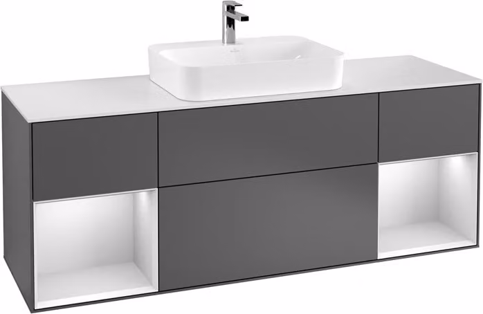 Villeroy & Boch V&B FINION mobile lavabo 1600x603x501 Abdpl bl Reg bl ma/Wln Ve