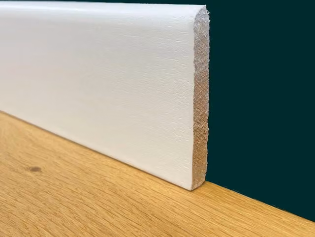 Battiscopa BC Eternal Parquet in legno massello laccato bianco L: 70 cm, H: 7 cm