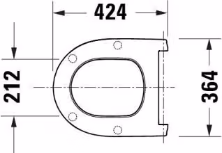 DURAVIT 0023290000 Univ.WC-Sitz a D Tief 421mm Ülap
