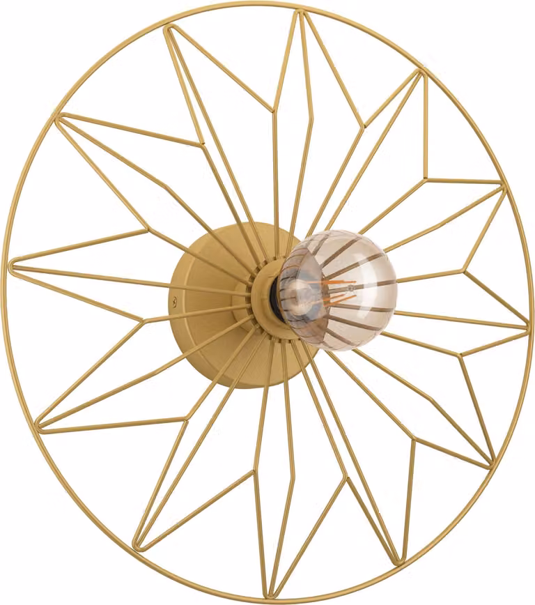 Applique Contemporanea Castanuelo 1 Luce Acciaio Oro