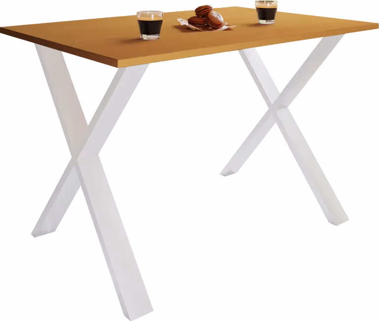 Tavolo da pranzo in legno Premium | H. 76 x W. 110 x D. 80 cm | Tavolo da cucina Tavolo da pranzo Xona X