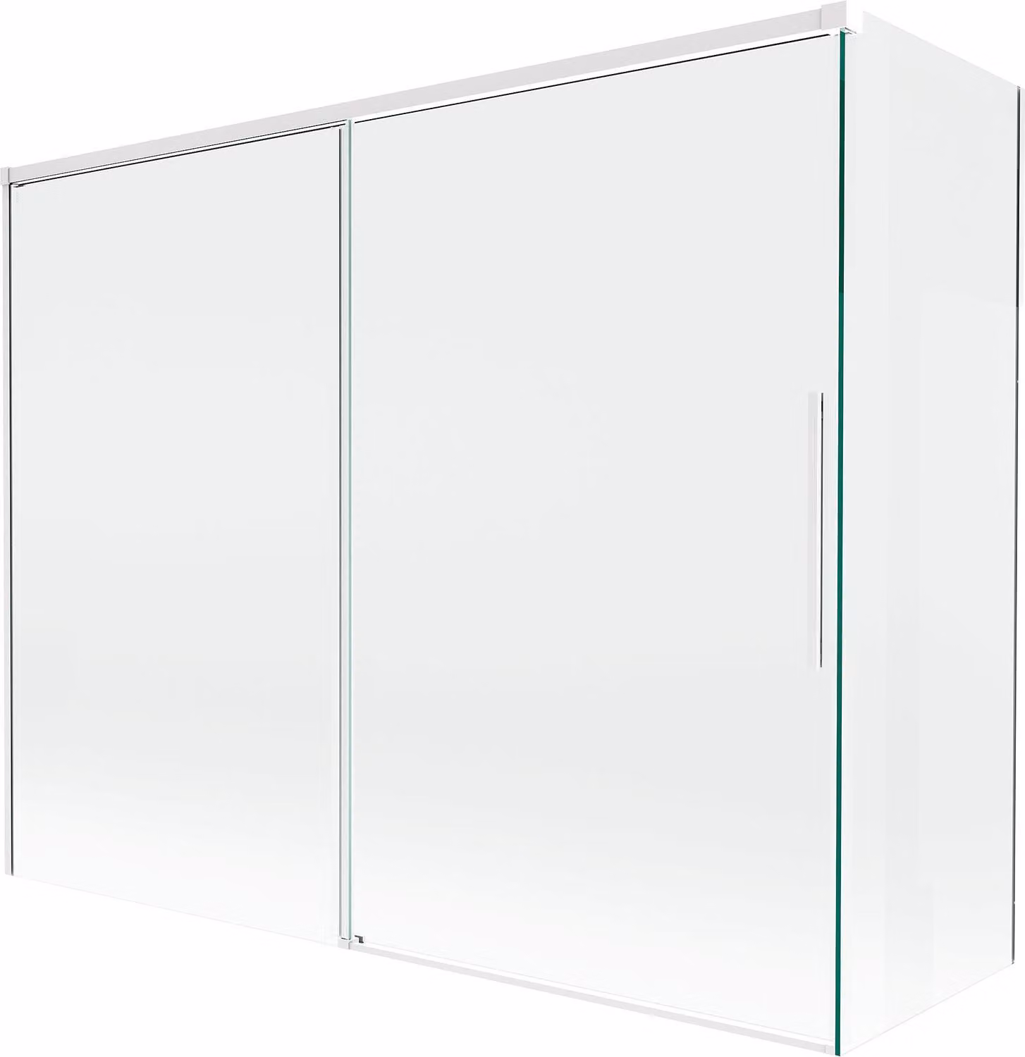 Mexen Rox paratia doccia 2-ante scorrevole 190 + 80 x 150 cm, trasparente, bianco - 8C9-190-080-20-00