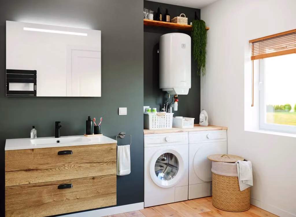 Scaldacqua Elettrico Verticale Atlantic Bianco 1200 W L: 30 cm, Ø: 43,5 cm, H: 42 cm – 2