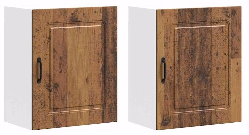 Pensili da cucina 2 pz Kalmar in Legno Multistrato Legno Antico