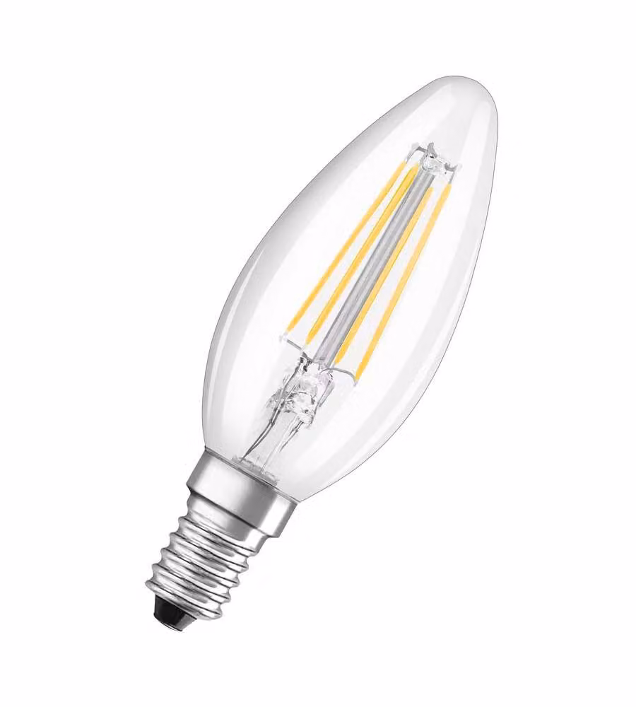 Lampadina LED Osram Star Classic B40 Filamento 4W E14 Luce Calda 2700K Trasparente