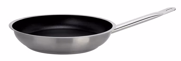Padella in acciaio inox per induzione 18/10 con un manico, diam.24cm