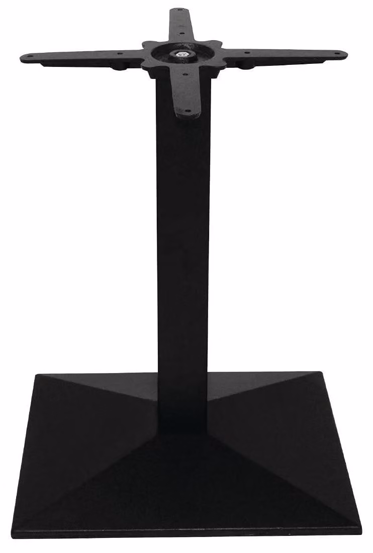 Base in ghisa, regolabile in altezza, per piani di tavolo fino a 1100x700 mm, colore nero