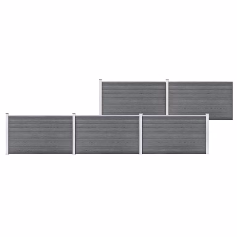Maison Exclusive - Recinzione da giardino in WPC 872 x 106 cm, grigio