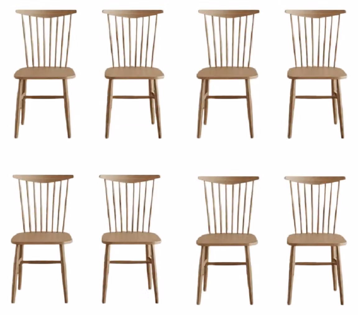 Set di sedie color beige - Sedie imbottite di design - Eleganti 8 sedie - Sedute