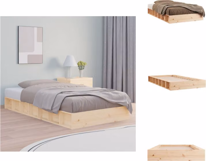 vidaXL Letto in legno massiccio 75x190 cm - Letti e reti