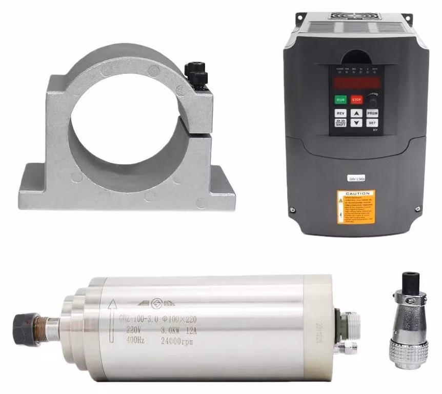 Motore mandrino CNC, potenza 3 kW, raffreddato ad acqua, Kit 2