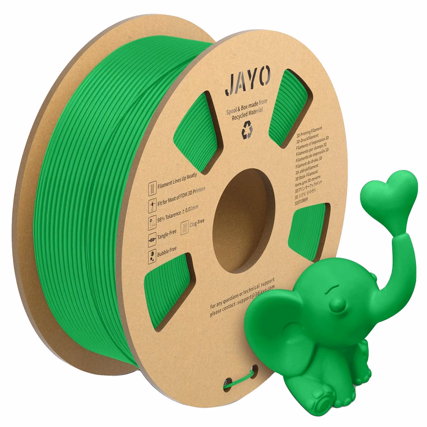 Filamento per stampa 3D, materiale PLA, superficie liscia opaca, PLA MATTE verde
