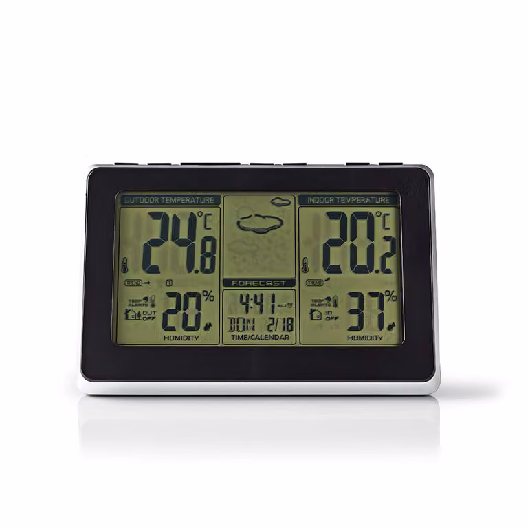 Stazione meteorologica wireless con schermo lcd a colori Nedis WEST400BK