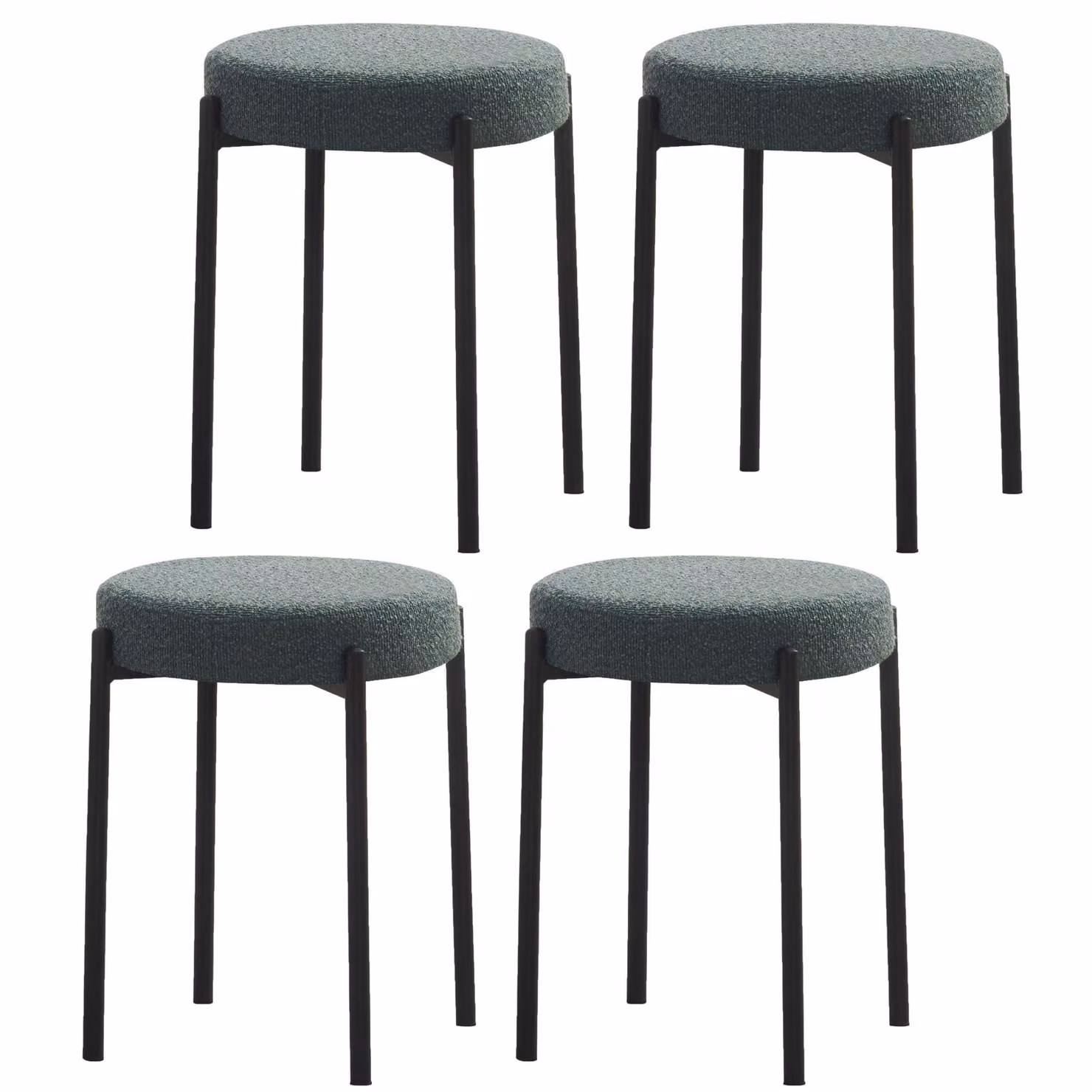 CasaDolce Klappstuhl LAVIANA, set di 4, seduta rivestita in tessuto verde, diametro 38 x 49,5 cm, già assemblato