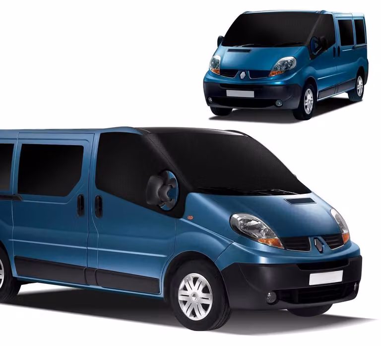 Copertura per parabrezza in tessuto Oxford 600D, compatibile con Renault Trafic dal 2001 al 2014, impermeabile, protezione solare e antigelo